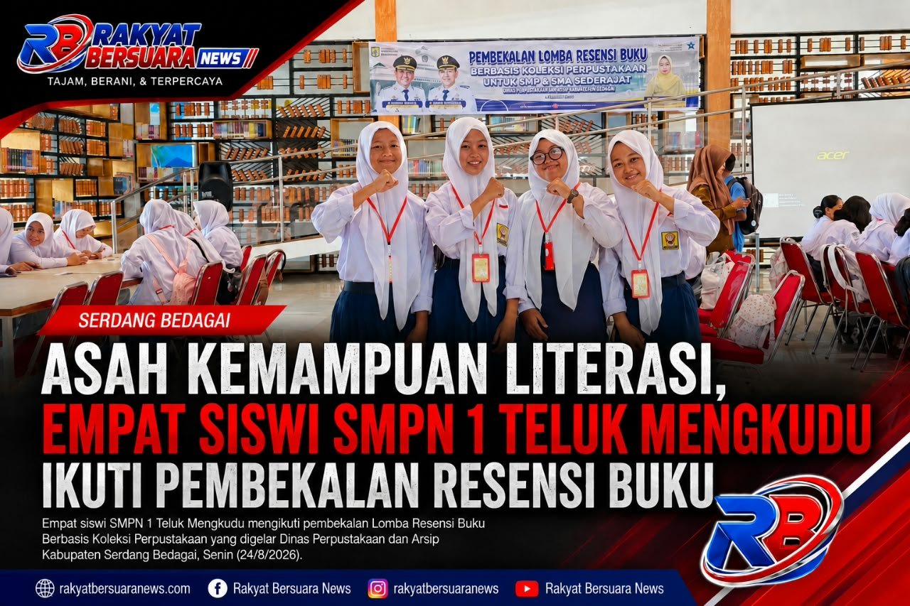 Asah Kemampuan Literasi, Empat Siswi SMPN 1 Teluk Mengkudu Ikuti Pembekalan Resensi Buku