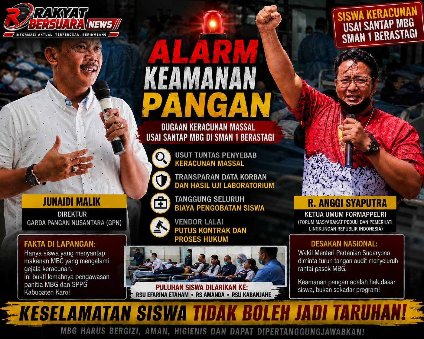 Alarm Keamanan Pangan: Dugaan Keracunan Massal Usai Santap MBG di SMAN 1 Berastagi