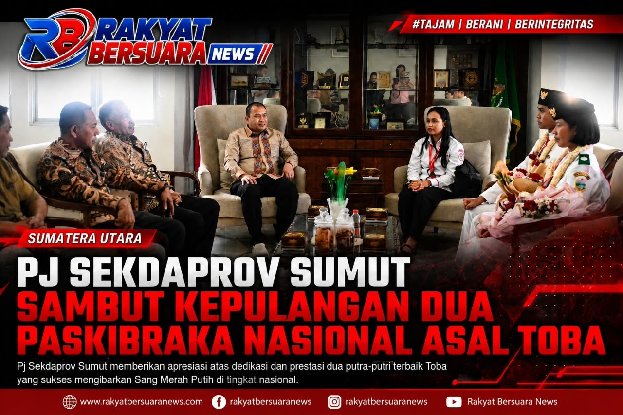 Pj Sekdaprov Sumut Sambut Kepulangan Dua Paskibraka Nasional Asal Toba