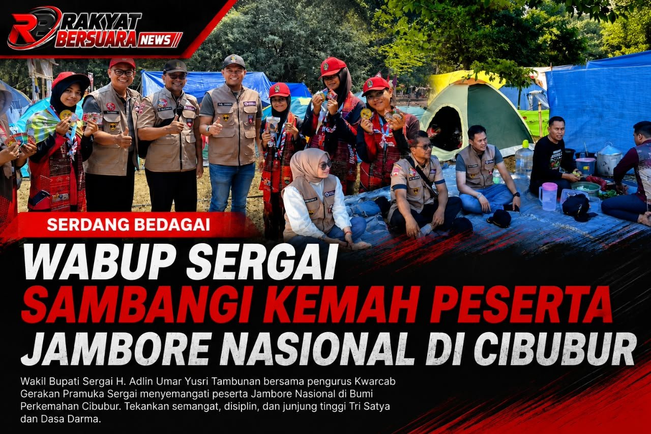 Wabup Sergai Sambangi Kemah Peserta Jambore Nasional di Cibubur