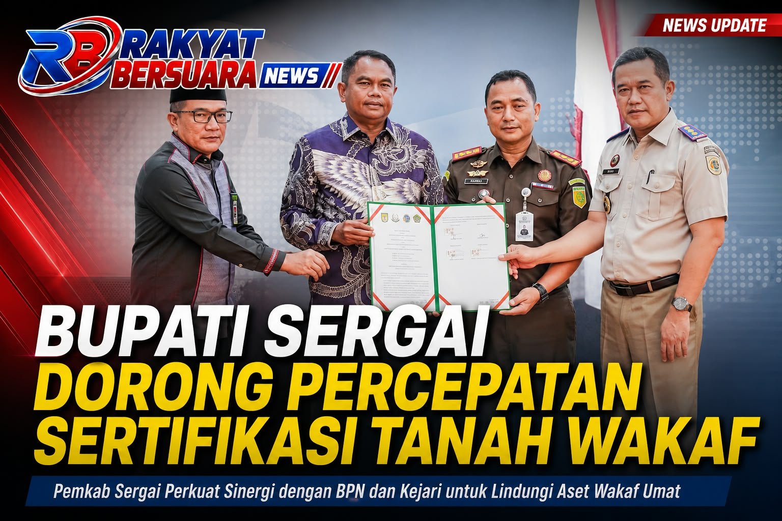 Bupati Sergai Dorong Percepatan Sertifikasi Tanah Wakaf