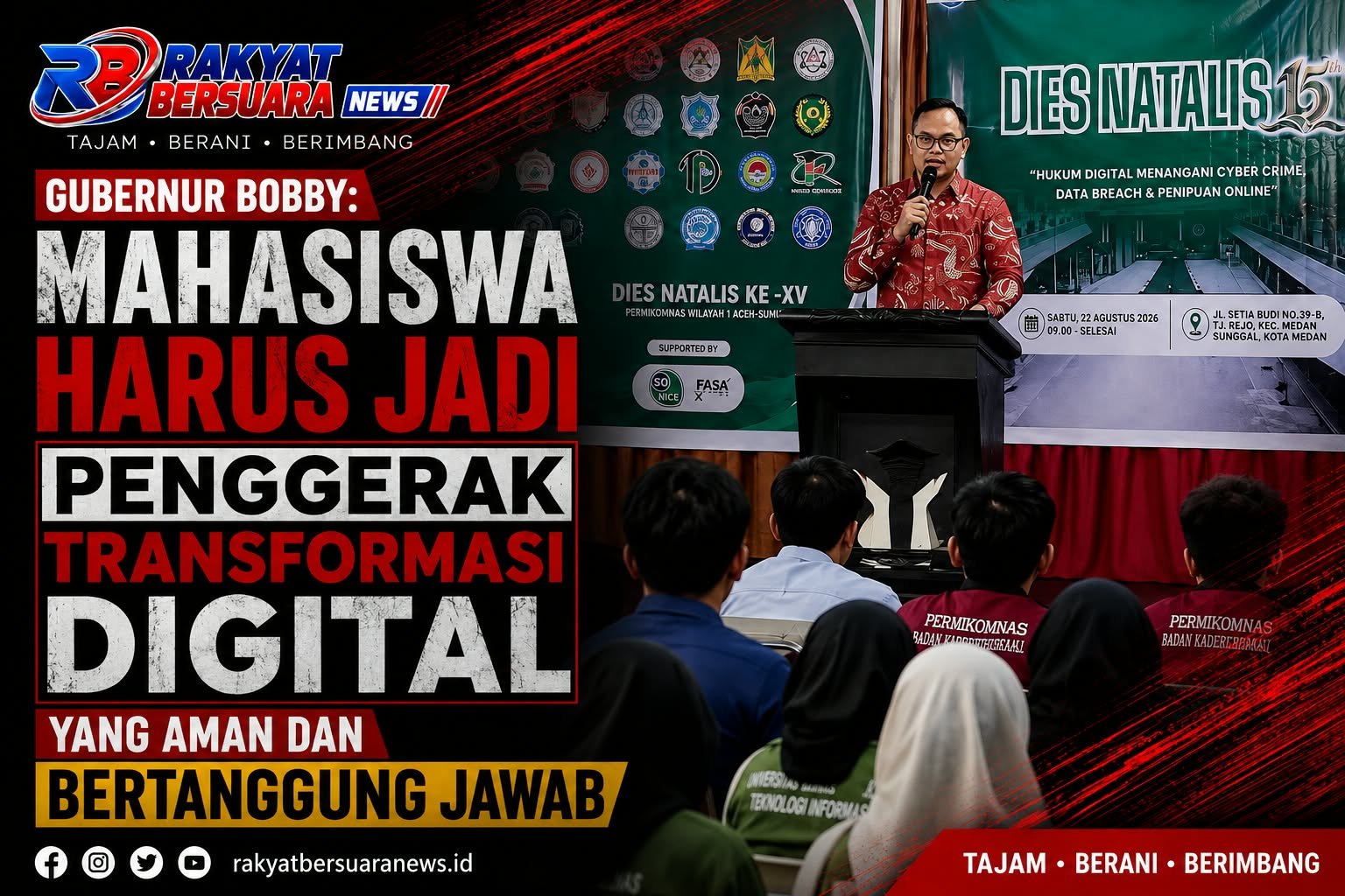 Gubernur Bobby: Mahasiswa Harus Jadi Penggerak Transformasi Digital yang Aman dan Bertanggung Jawab